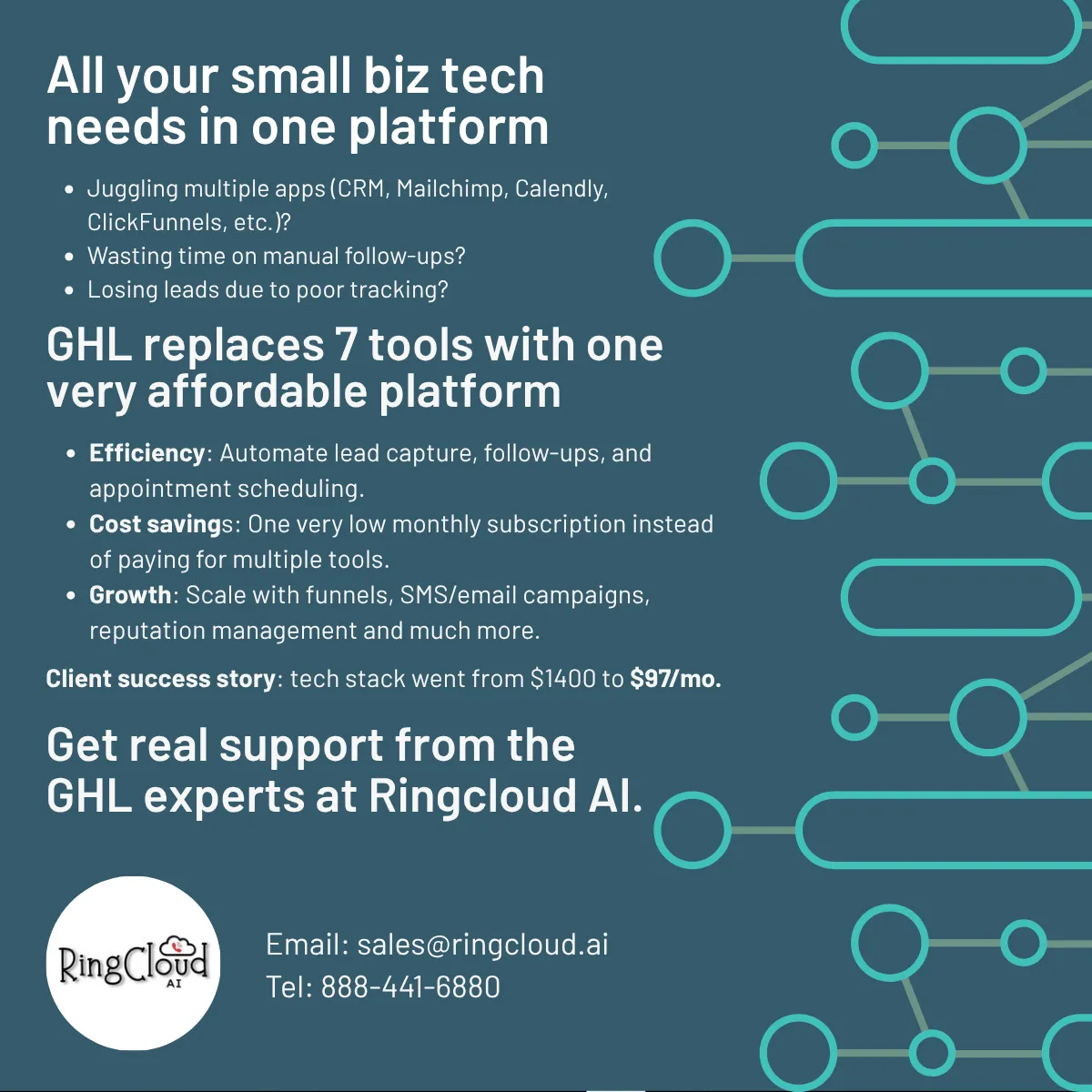 Replace your tech stack with one inexpensive platform