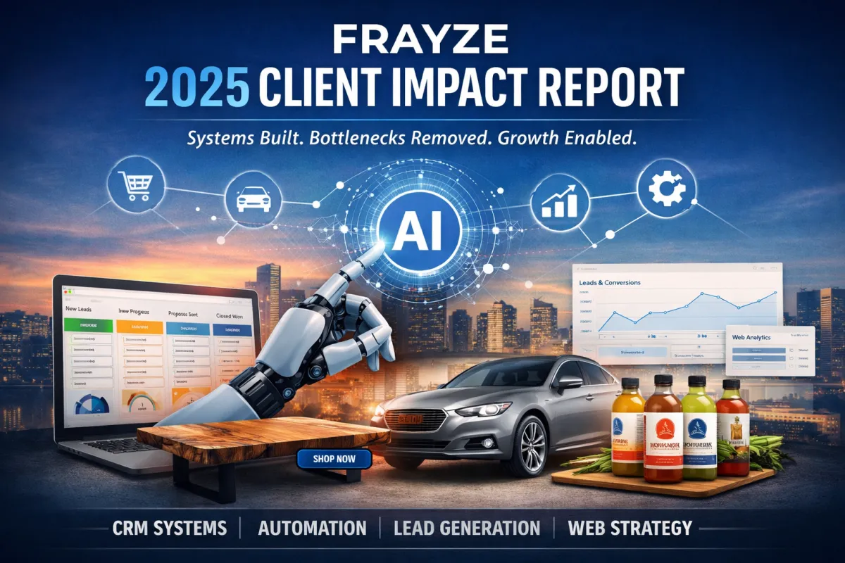 Frayze 2025 Client Impact Report | CRM & Automation Case Studies