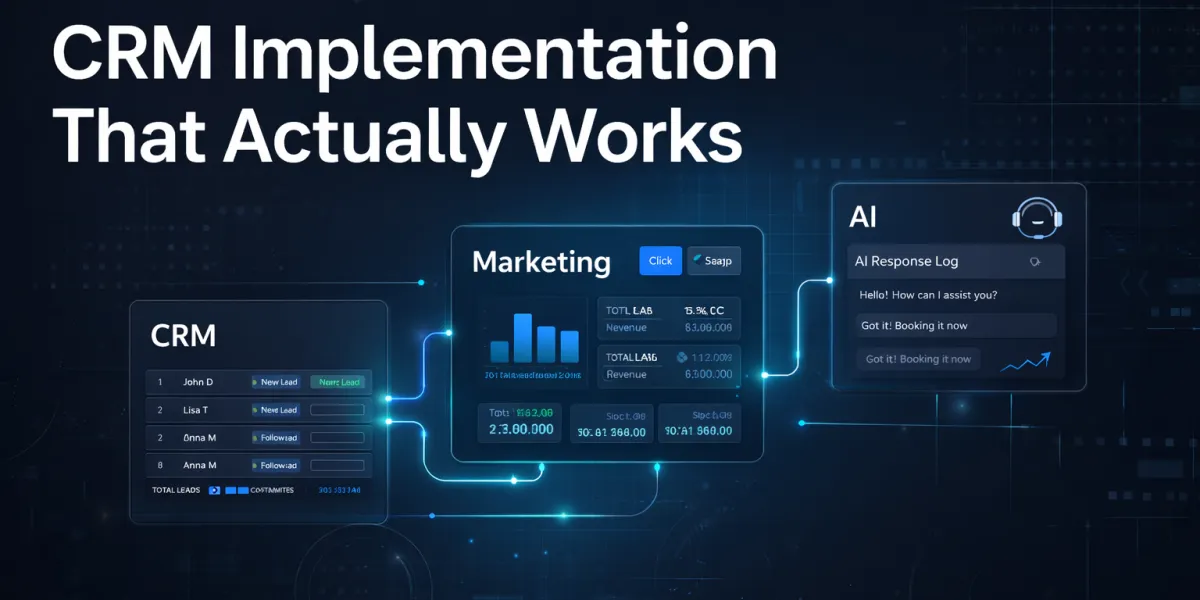 CRM implementation and client onboarding system for business automation and growth