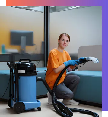 Cleaning Lady with vacuum