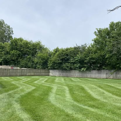Freshly mowed backyard Spring Hill TN - Brewer Lawn Care portfolio