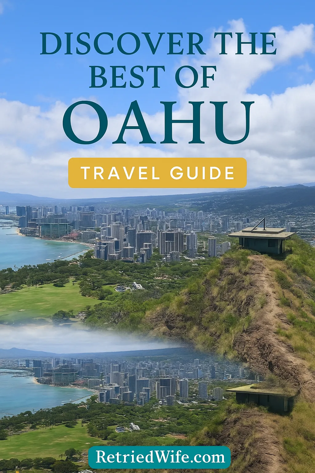 Blog cover image showing the view from Diamond Head overlooking Waikiki and Honolulu on Oahu, Hawaii.