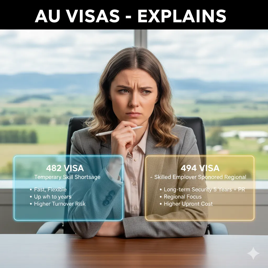 Employer Guide: 482 vs 494 Visa - Which One Is Right for Your Business?