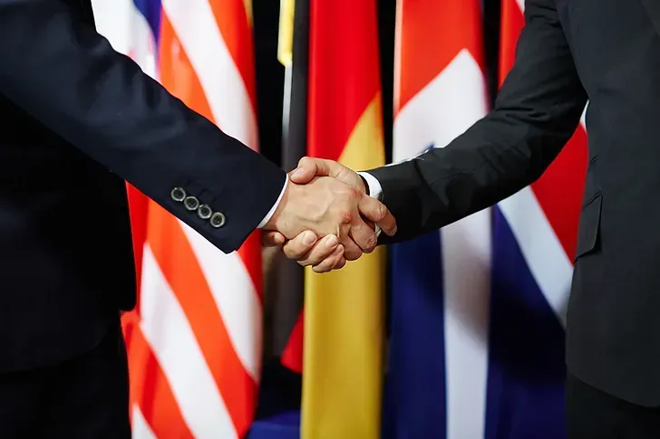 Shaking Hands of Diplomats