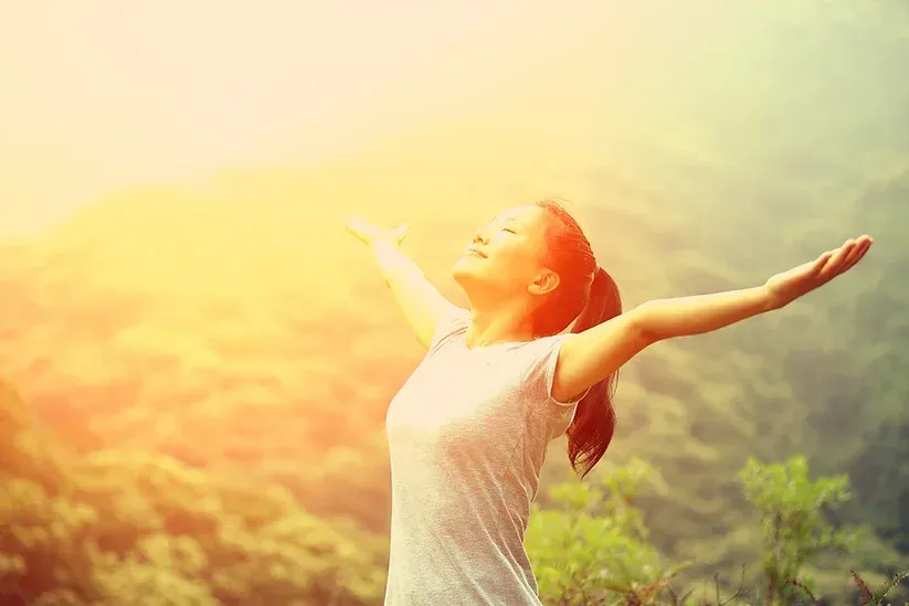 Outstretched arms to God