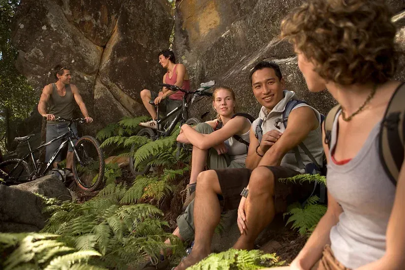 Group of Friends in Forest