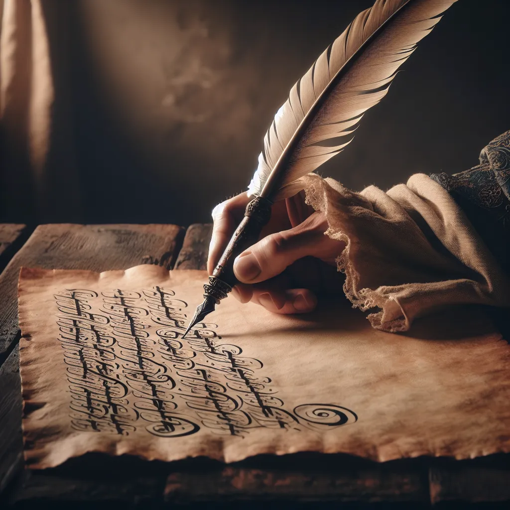 And old fashioned Quill and paper