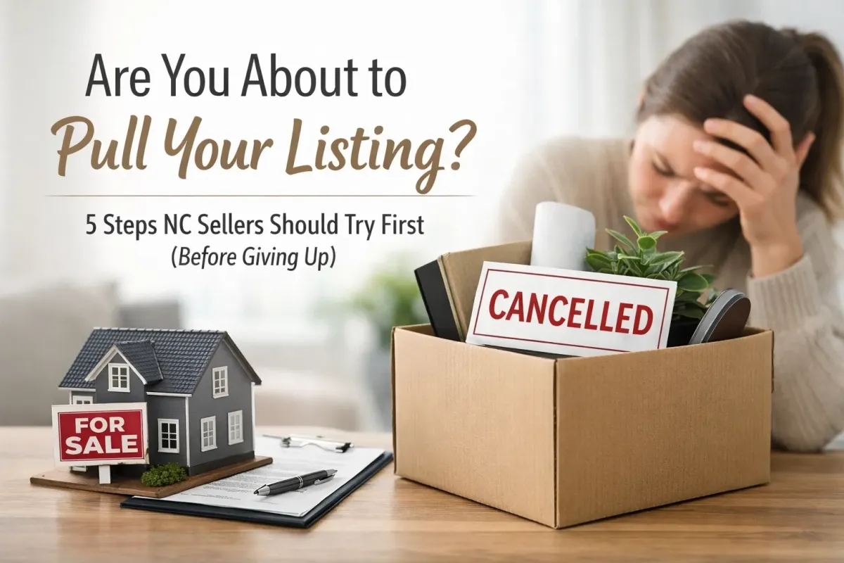 Are You About to Pull Your Listing? 5 Steps NC Sellers Should Try First (Before Giving Up)