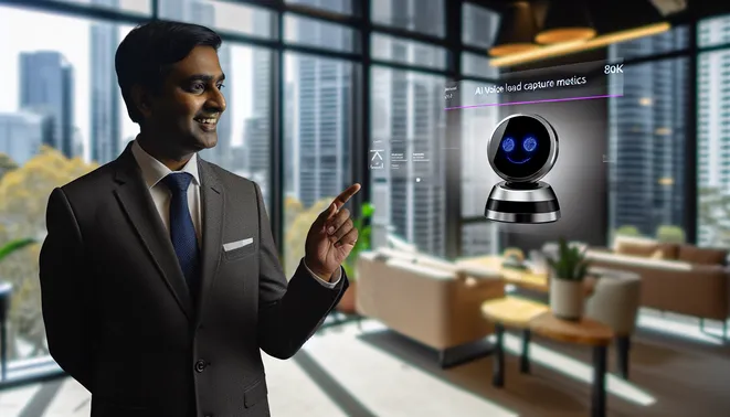 Real estate agent in Melbourne consulting AI voice assistant for lead capture metrics