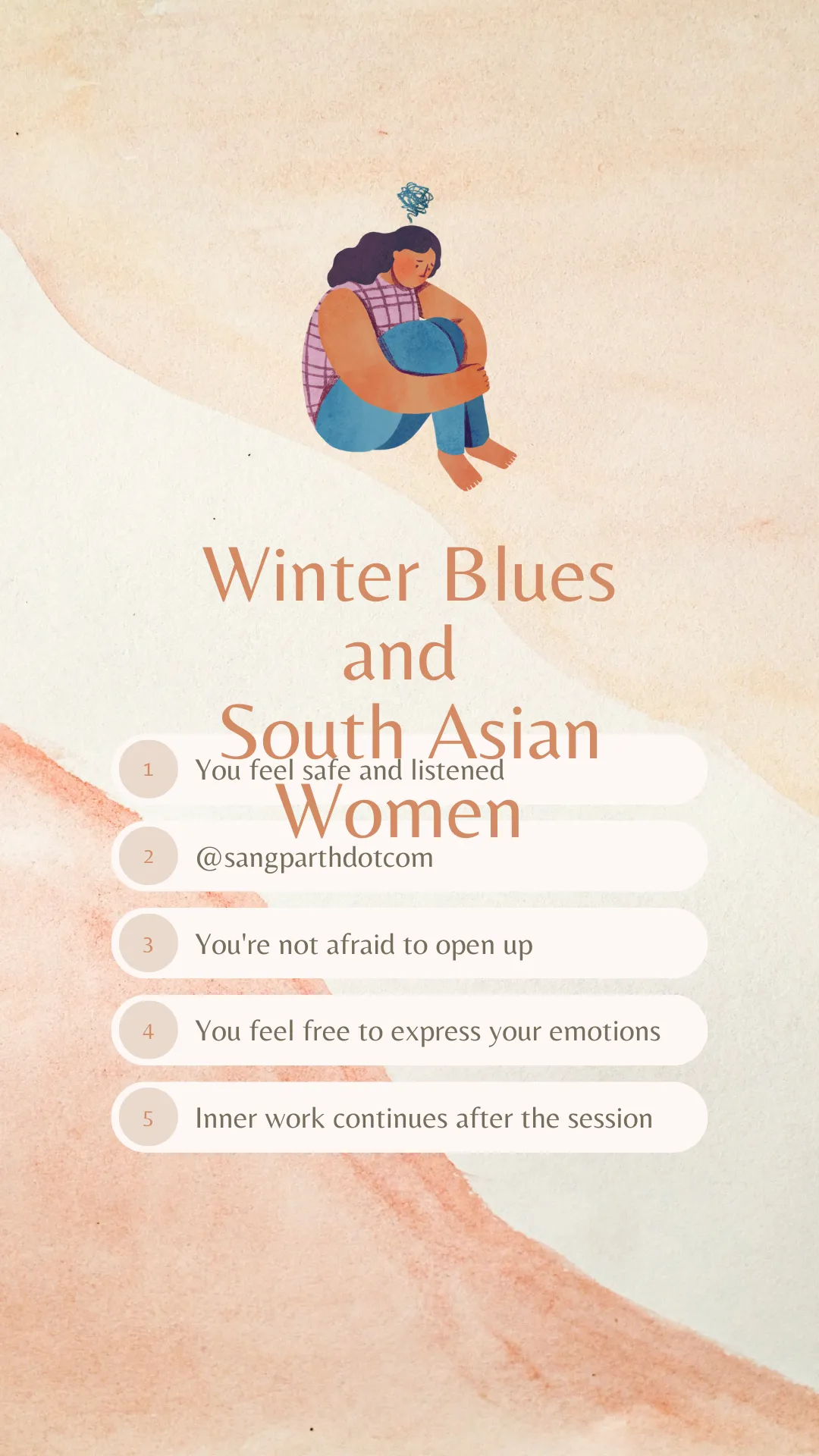 South Asian woman looking out window during winter, illustrating seasonal nervous system changes