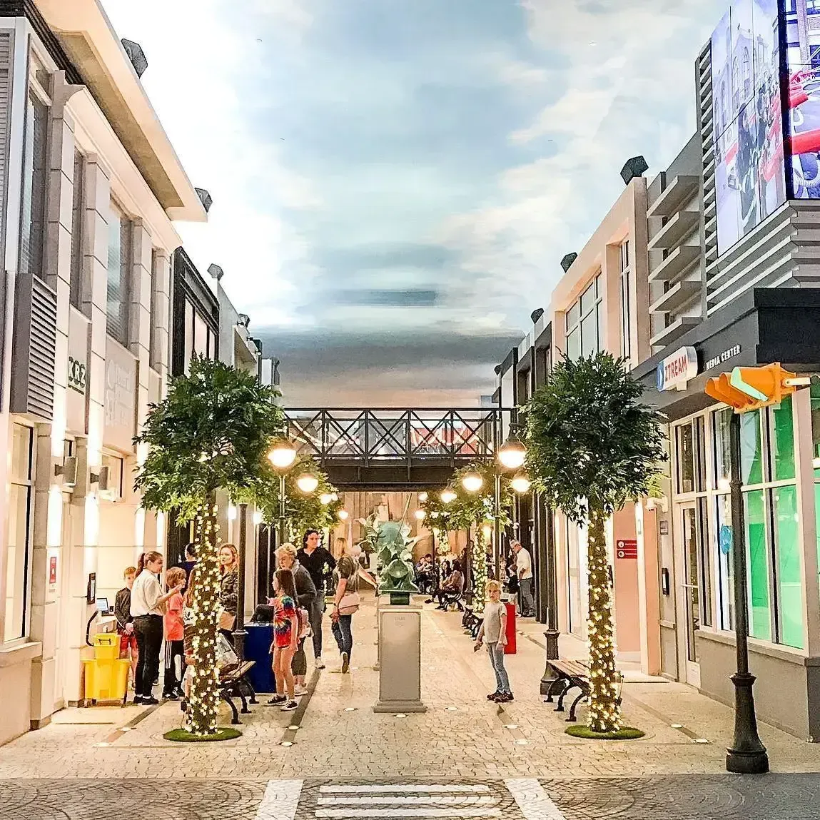Experience the convenience of the nearby shopping mall.