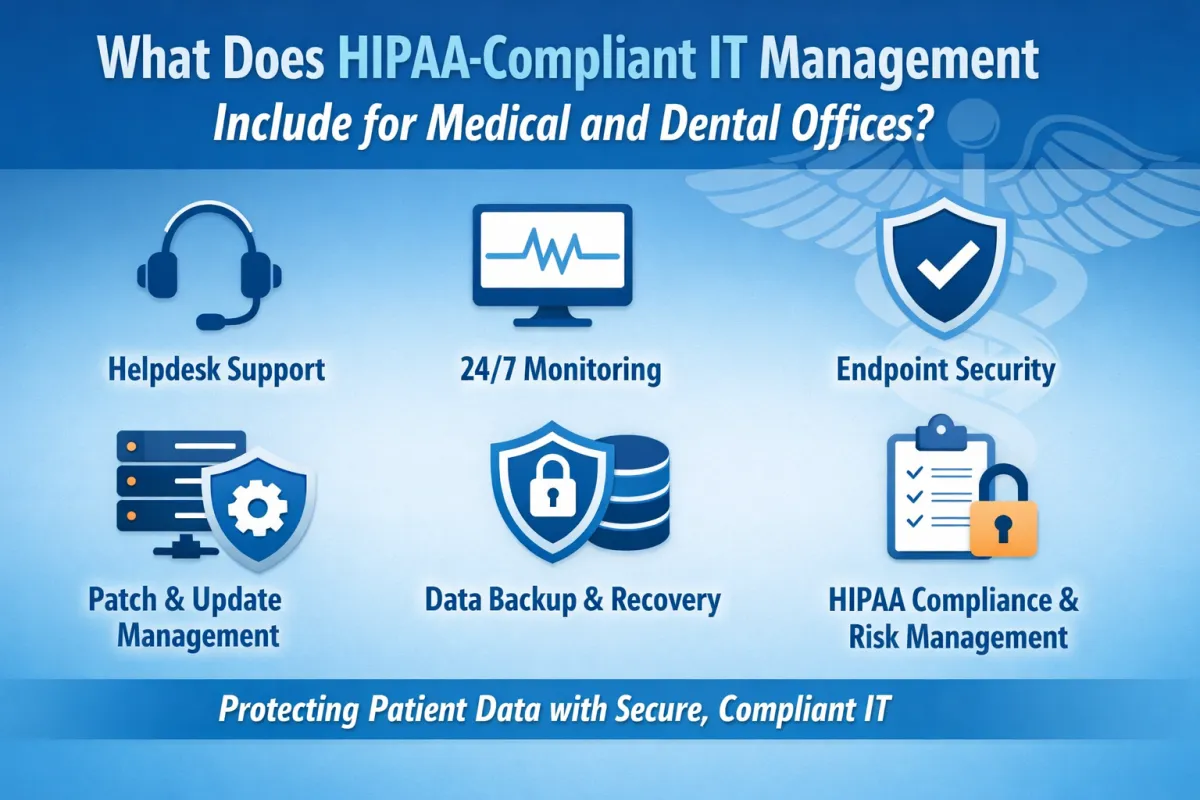 HIPAA-Compliant IT Management Include for Medical and Dental Offices