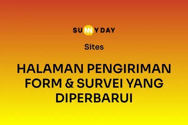 HALAMAN PENGIRIMAN FORM & SURVEI YANG DIPERBARUI