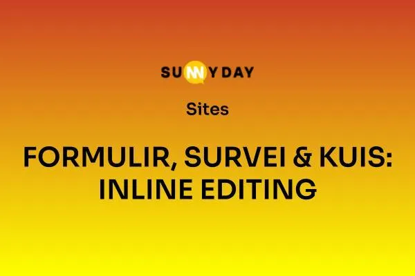 FORMULIR, SURVEI & KUIS: INLINE EDITING