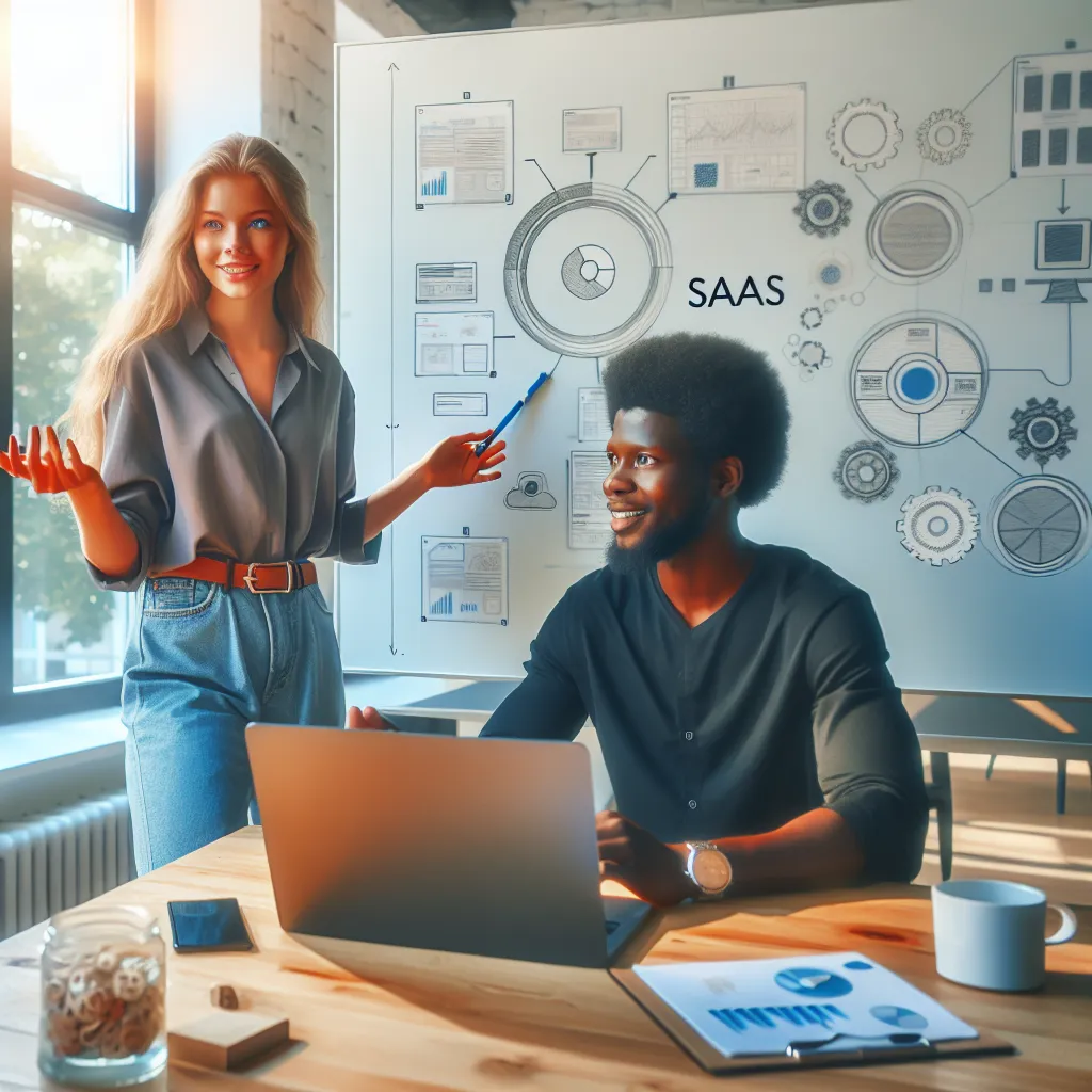 Beginners learning how to start a SaaS company in 2025 on a laptop