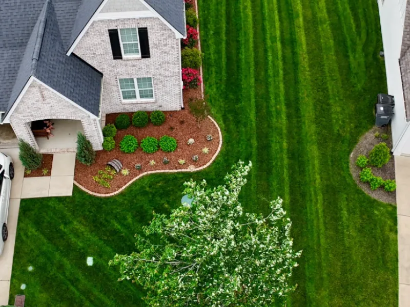 arial photo of green lawn in college grove tennessee