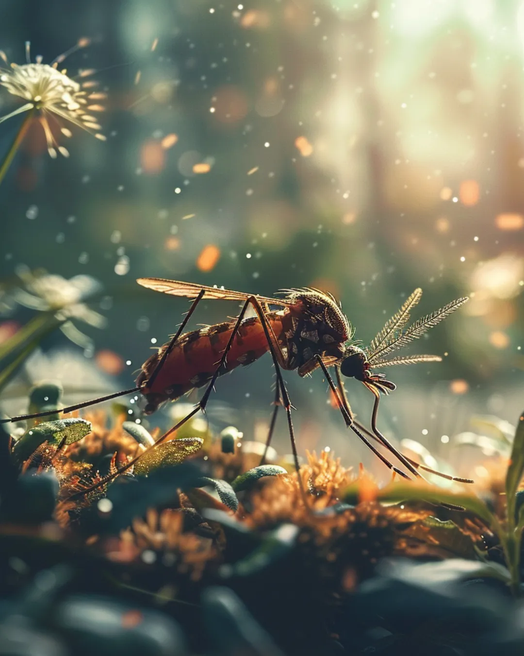 An Image featuring a mosquito in a garden