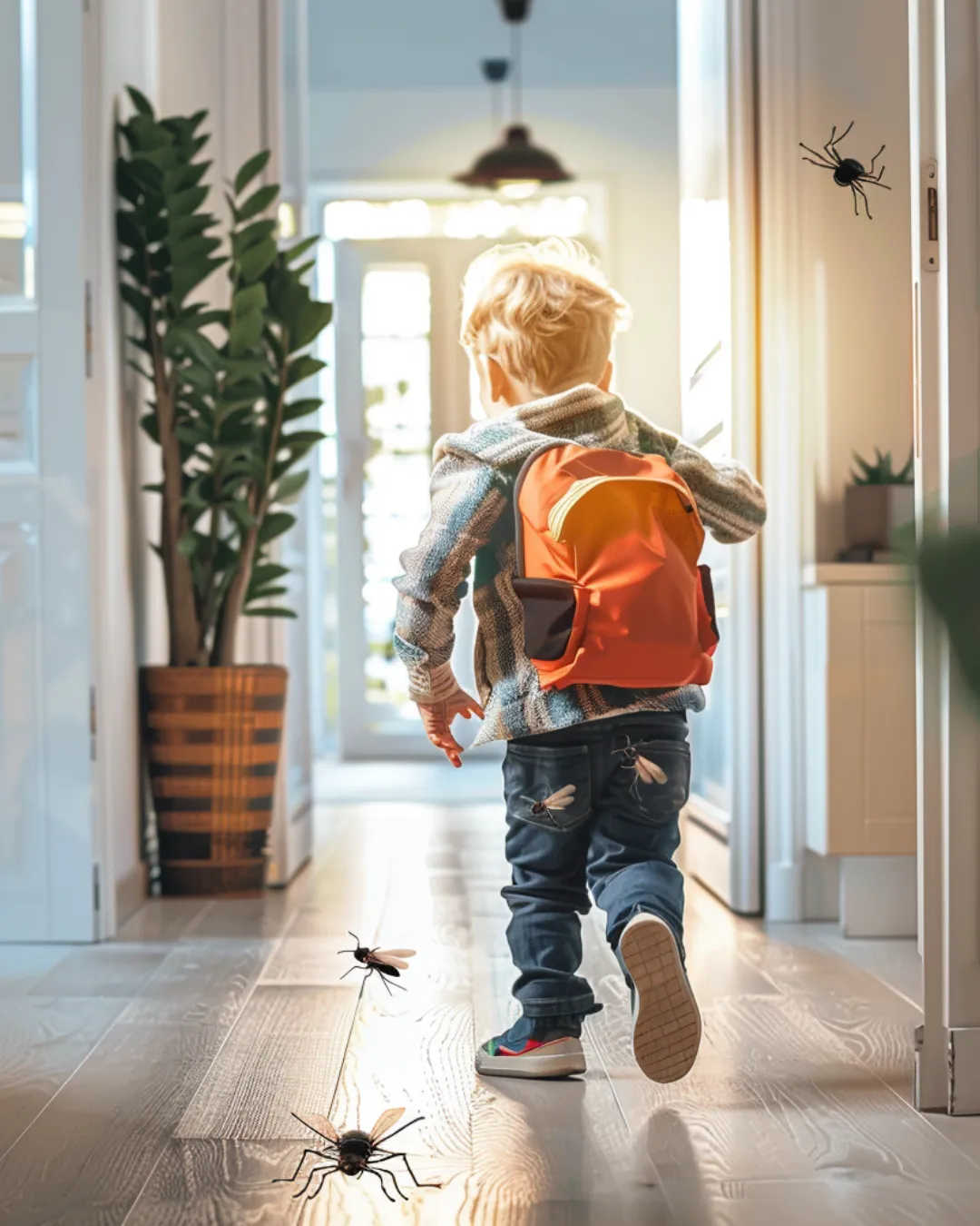 An image for a boy going back to school after summer holidays