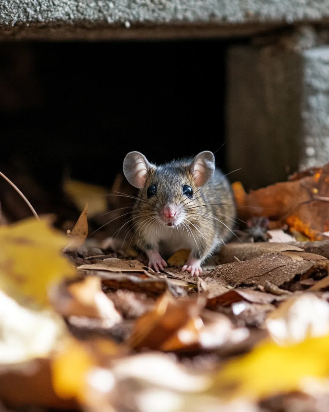 An image of a rodent in fall season