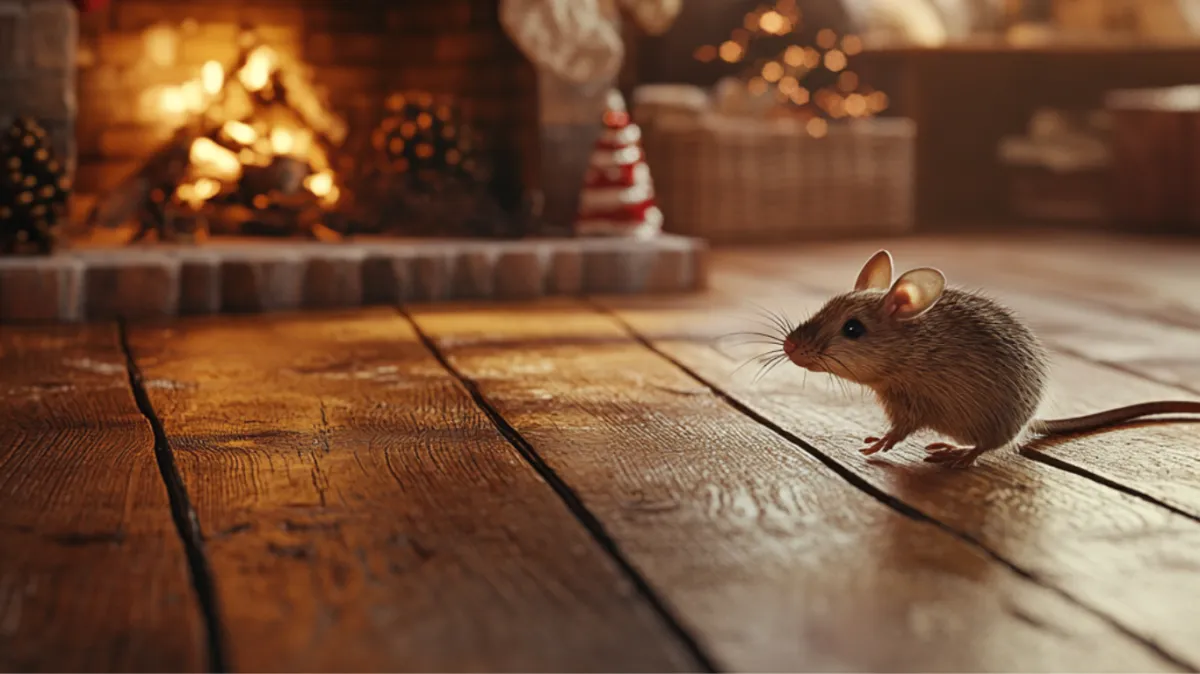 An image of a rat in a room