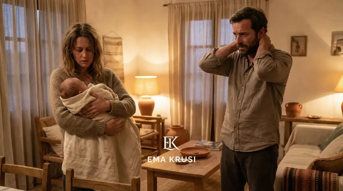 Couple en post-partum qui se disputent