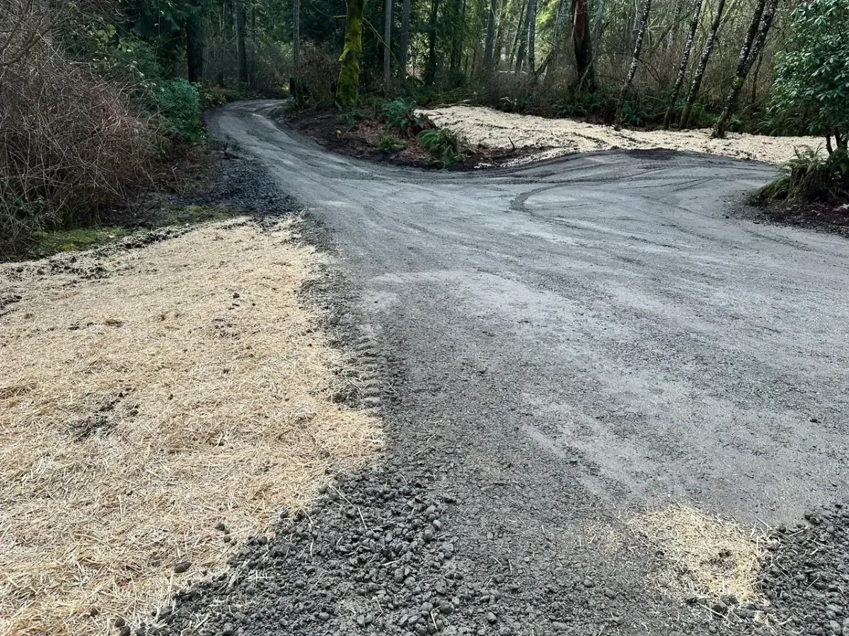 road construction near Thurston County, WA.