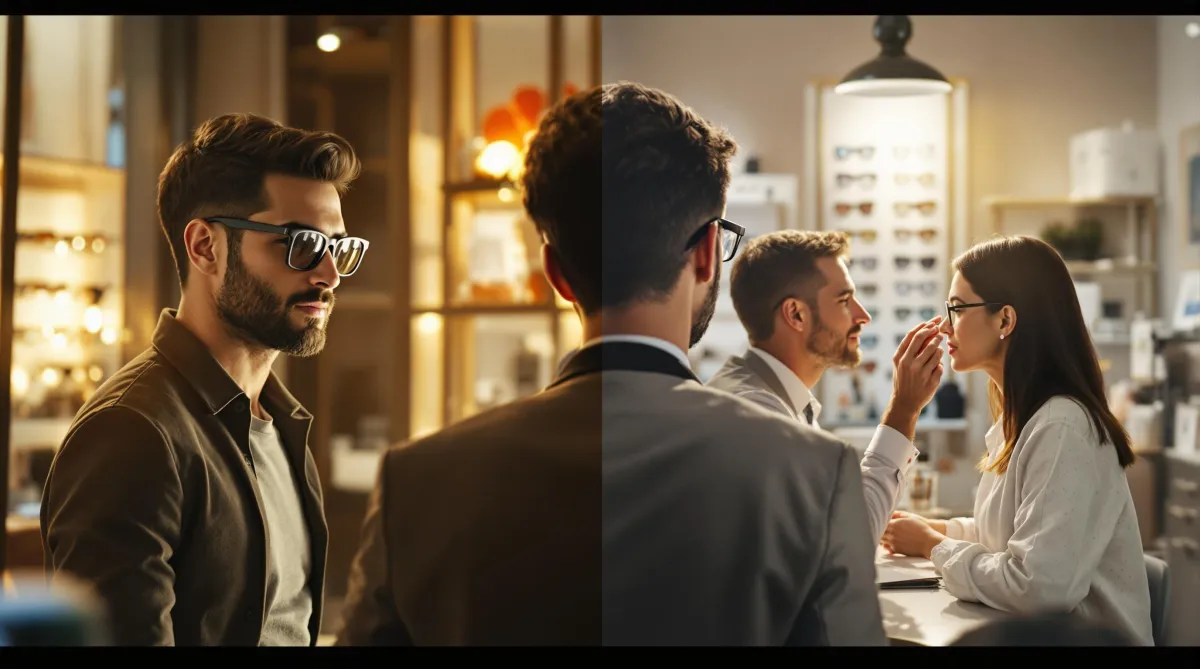 Contact lens vs glasses fitting