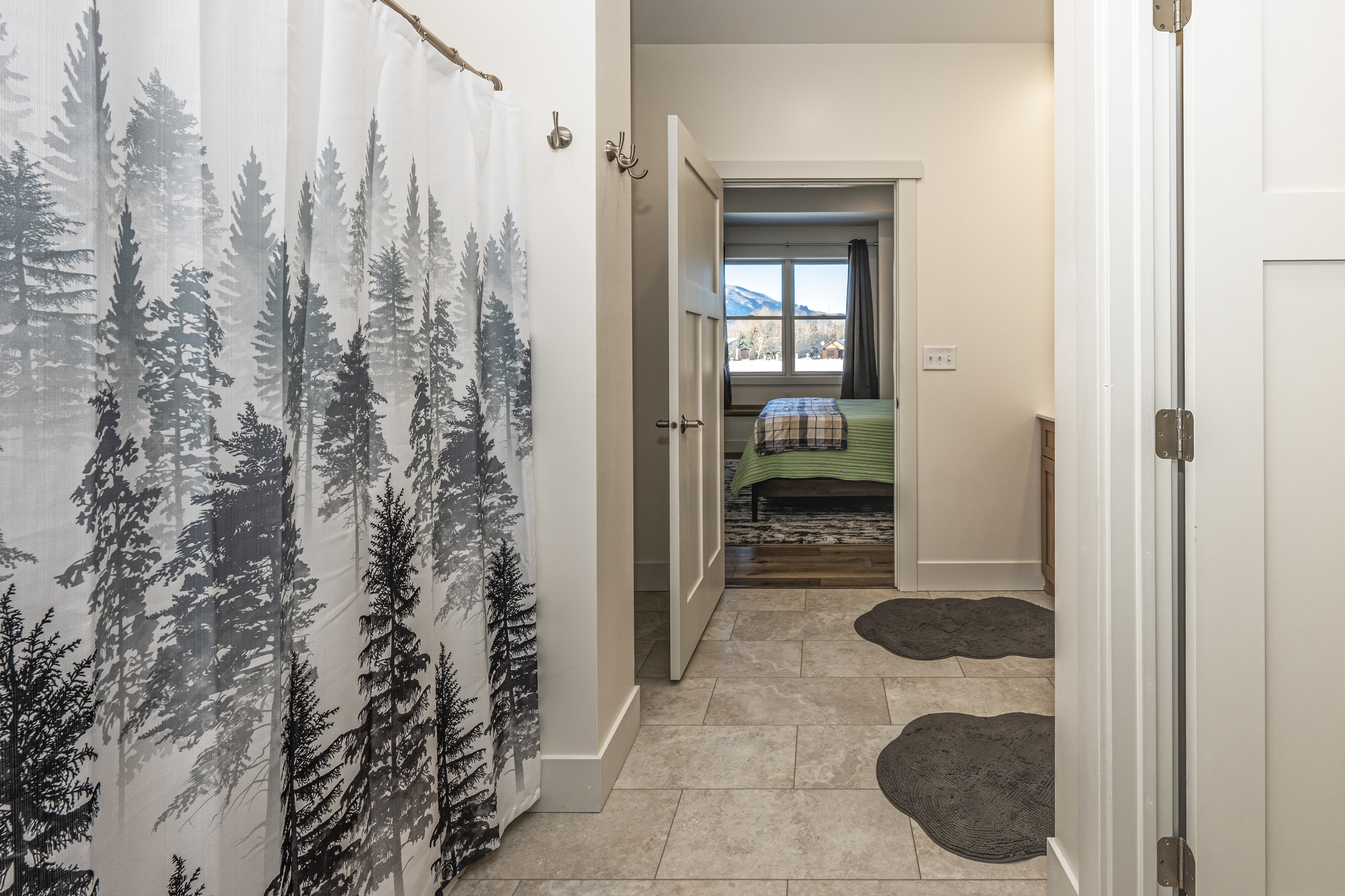 Green Bathroom Shower