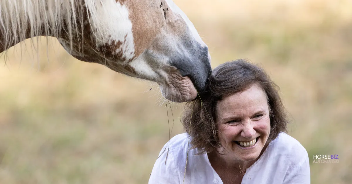 Horse giving kisses