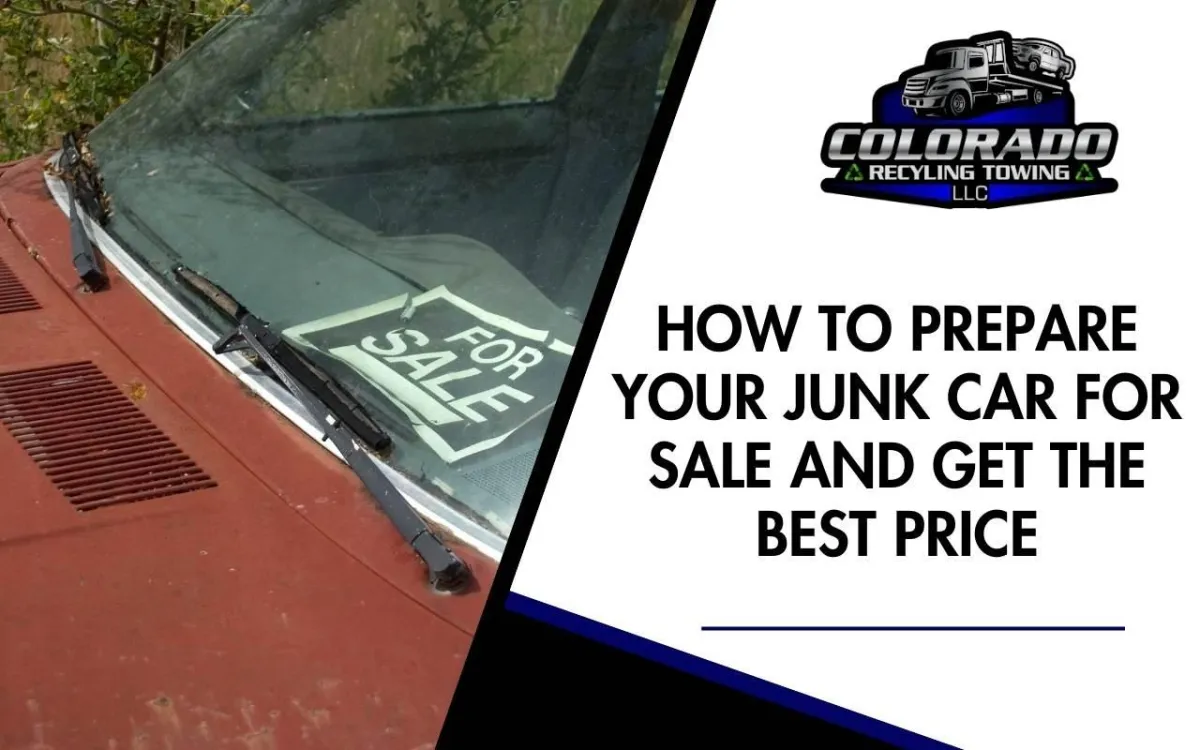Junk car being cleaned and prepared for sale