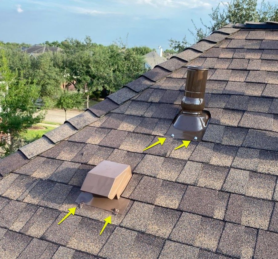 Roofing Screws on Flashing