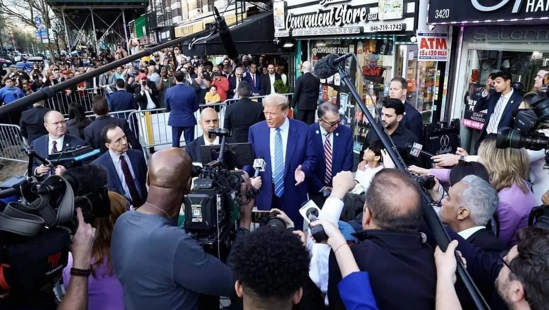 Donald J. Trump visits Bodega in Harlem