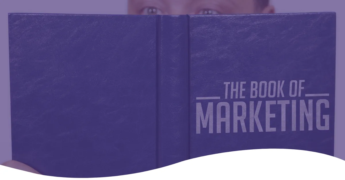 A book with 'book marketing' on the cover