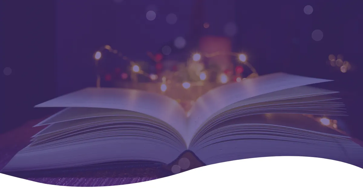 A book with magical sparks coming out of it