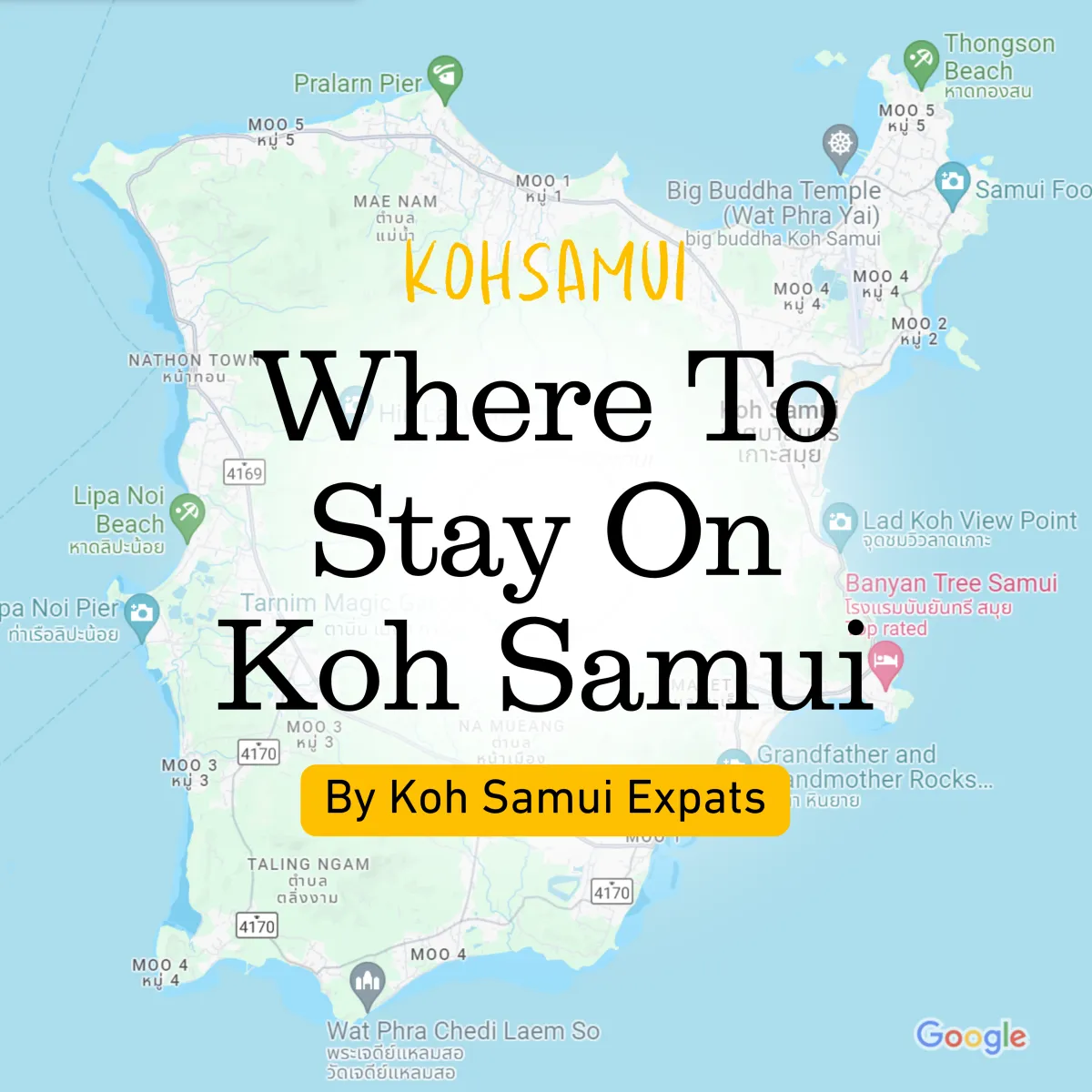 Map of Koh Samui & best areas to stay