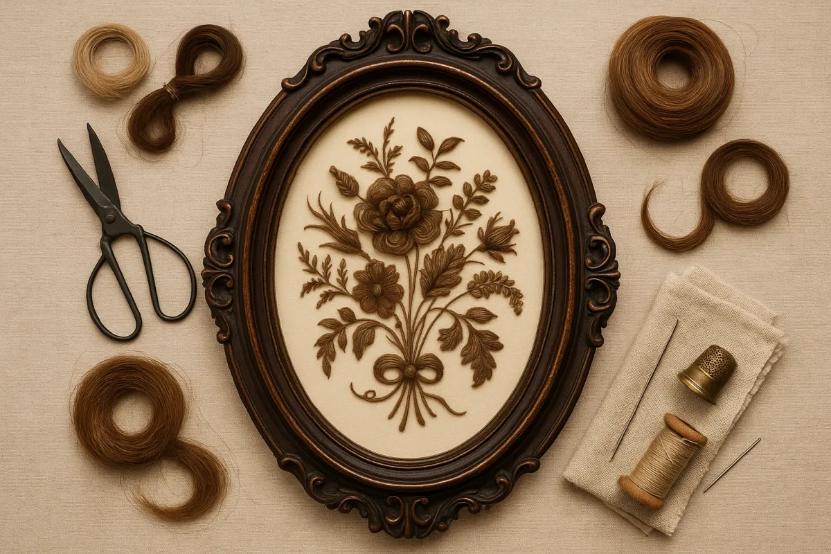 Stitching with Hair: A Victorian
Embroidery Tradition You Probably Didn’t
Know About
