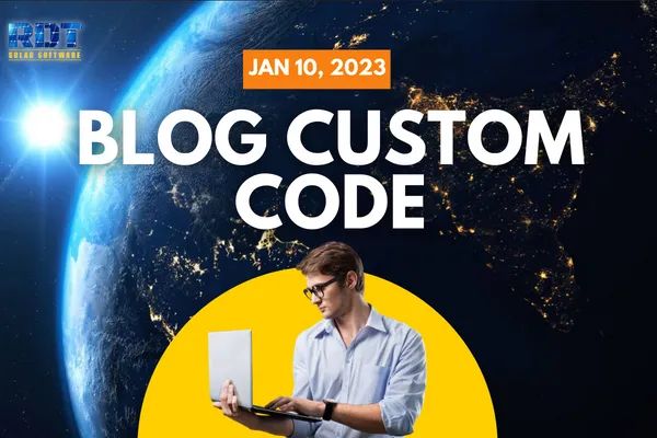 RDT Logo with text that says 'Blog Custom Codet' and date labelled 'January 10, 2023'