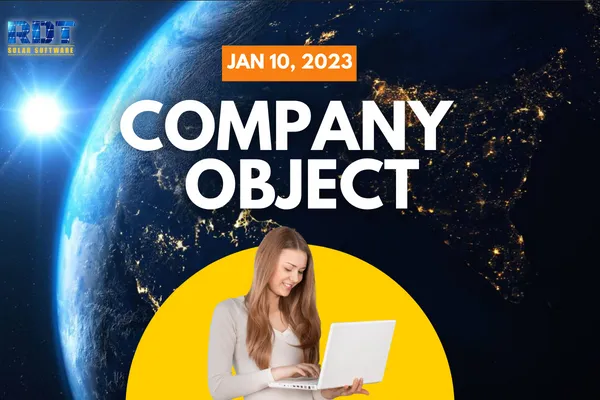 RDT Logo with text that says 'Company Object' and date labelled 'January 10, 2023'