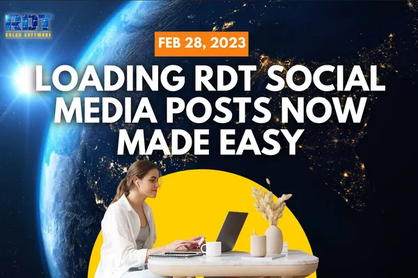 RDT Logo with text that says 'Loading RDT Social Media Posts Now Made Easy' and date labelled 'Feb 28, 2023'