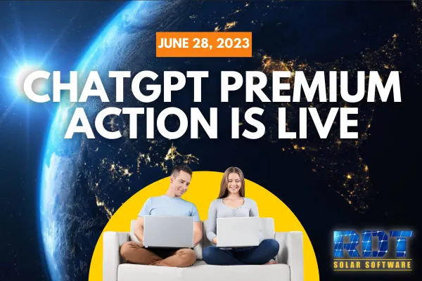 RDT Logo with text that says 'ChatGPT Premium Action is LiveK' and date labelled 'June 28, 2023'