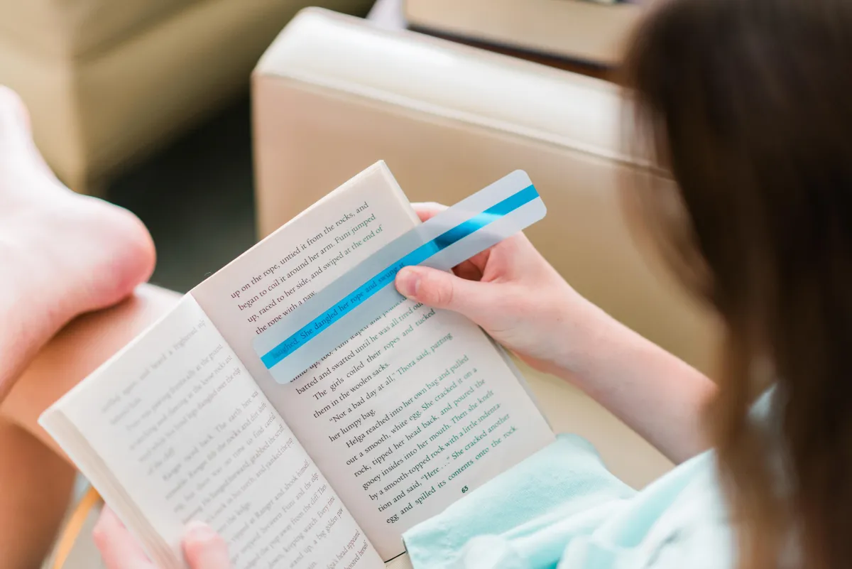 A person reading a book