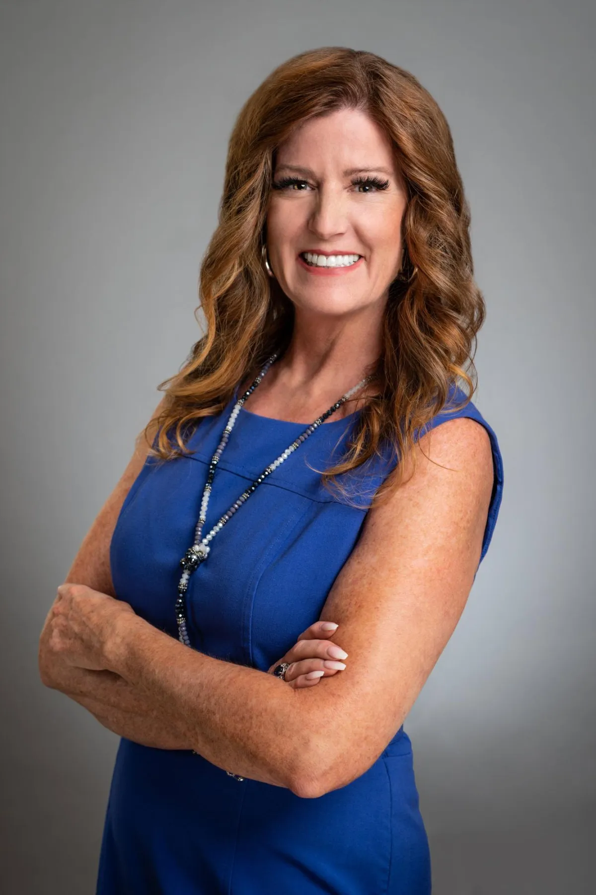 Marcia Riner Blue Dress