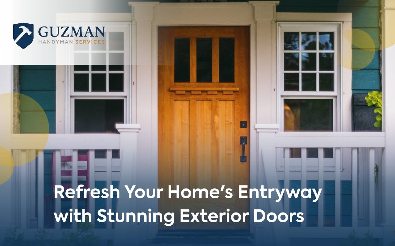 Modern exterior doors enhancing a welcoming Kingwood, TX front entryway