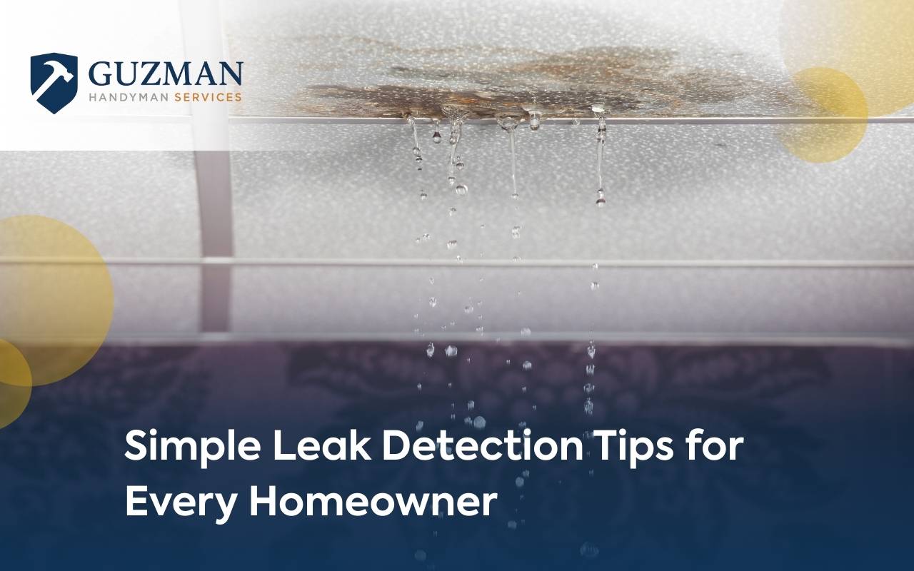 Plumber performing leak detection around a bathroom sink in a Kingwood, TX home