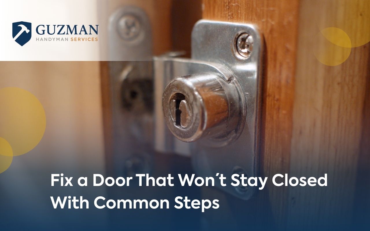 Door won't latch common fixes showing door gap and latch alignment check