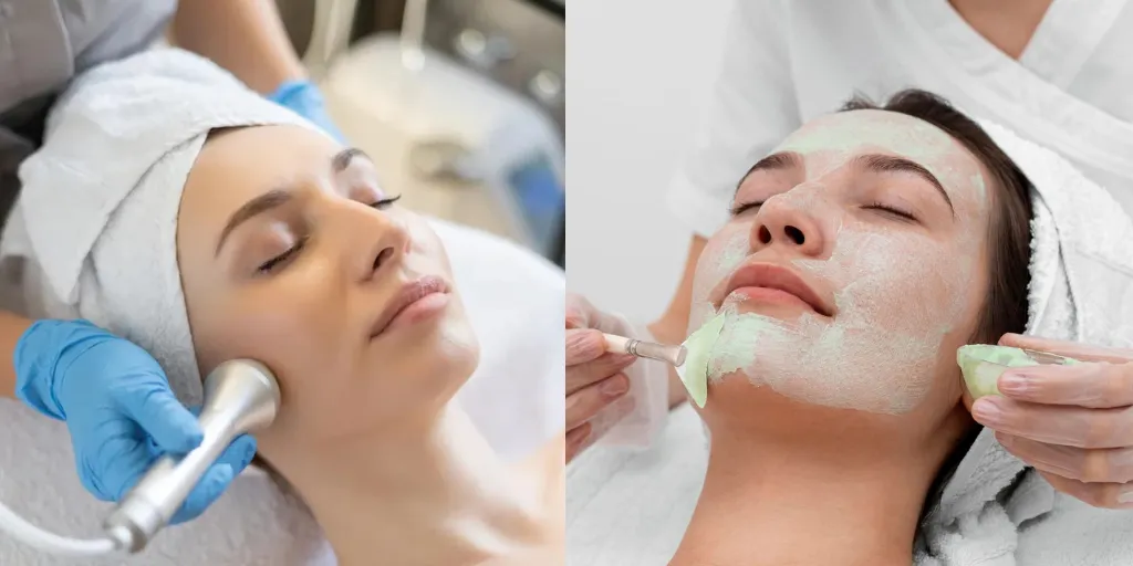 Visual comparison: Hydrafacial and traditional facial
