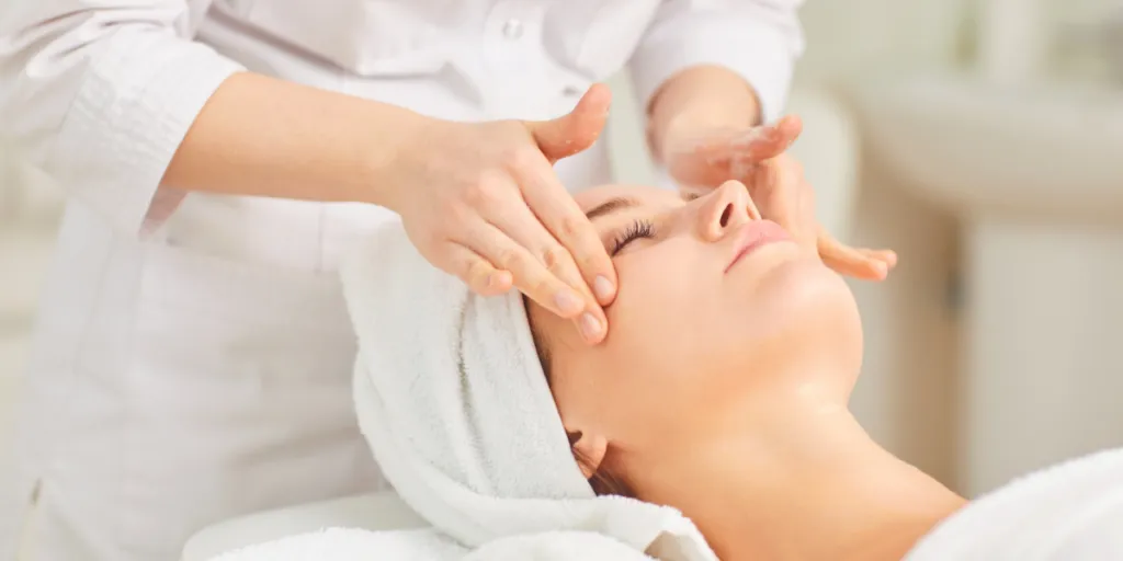 Woman Undergoing Lymphatic Massage