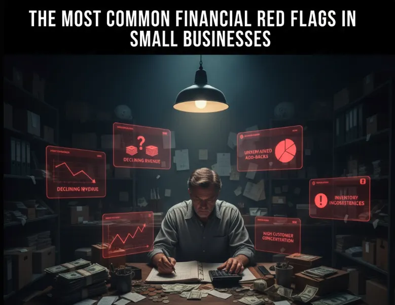 AI readiness dashboard — financial red flags small business.