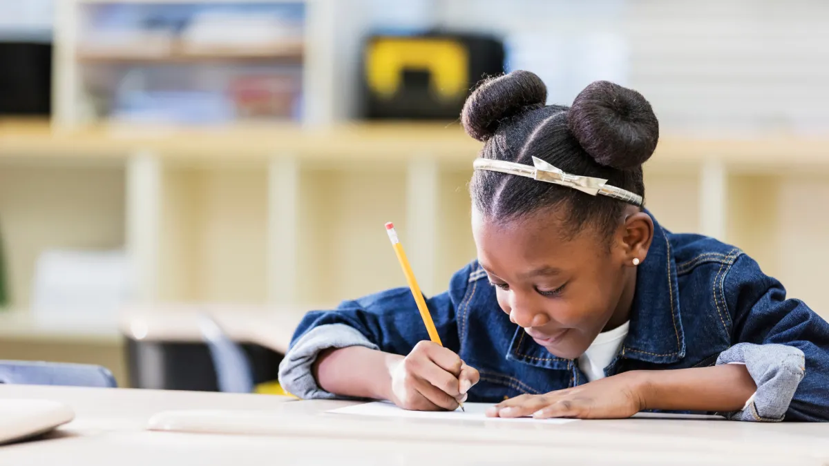 Student writing