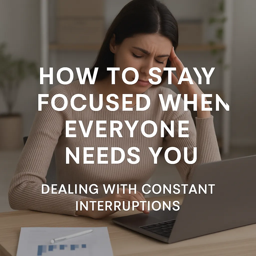 How to Stay Focused When Everyone Needs You: Dealing With Constant Interruptions